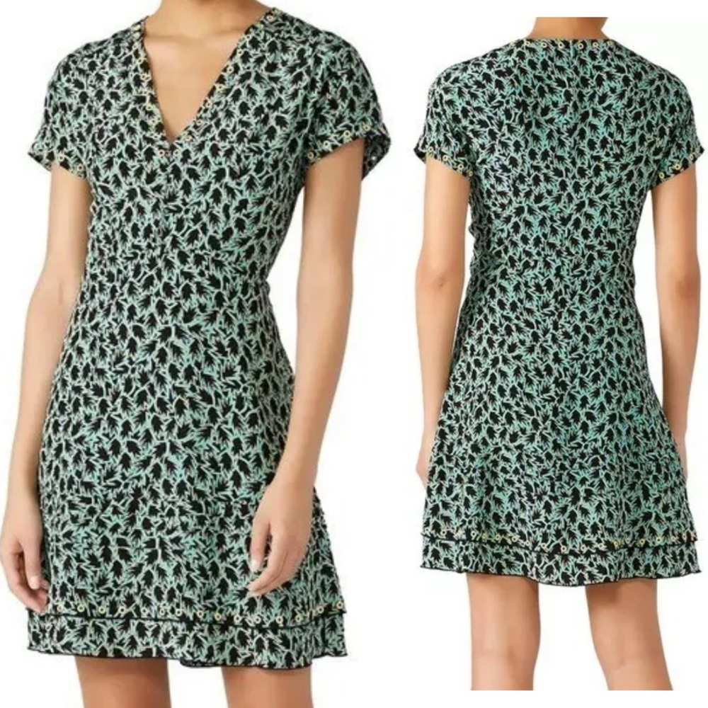 Derek Lam 10 Crosby-Flirty Silk Blend Dress with Grommet Details-Sz 8